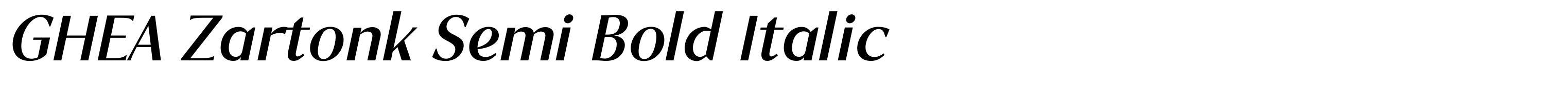 GHEA Zartonk Semi Bold Italic